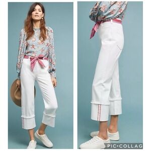 Anthropology Women's Pilcro and the Letterpress Jeans White Size 27,‎ 0005 B1